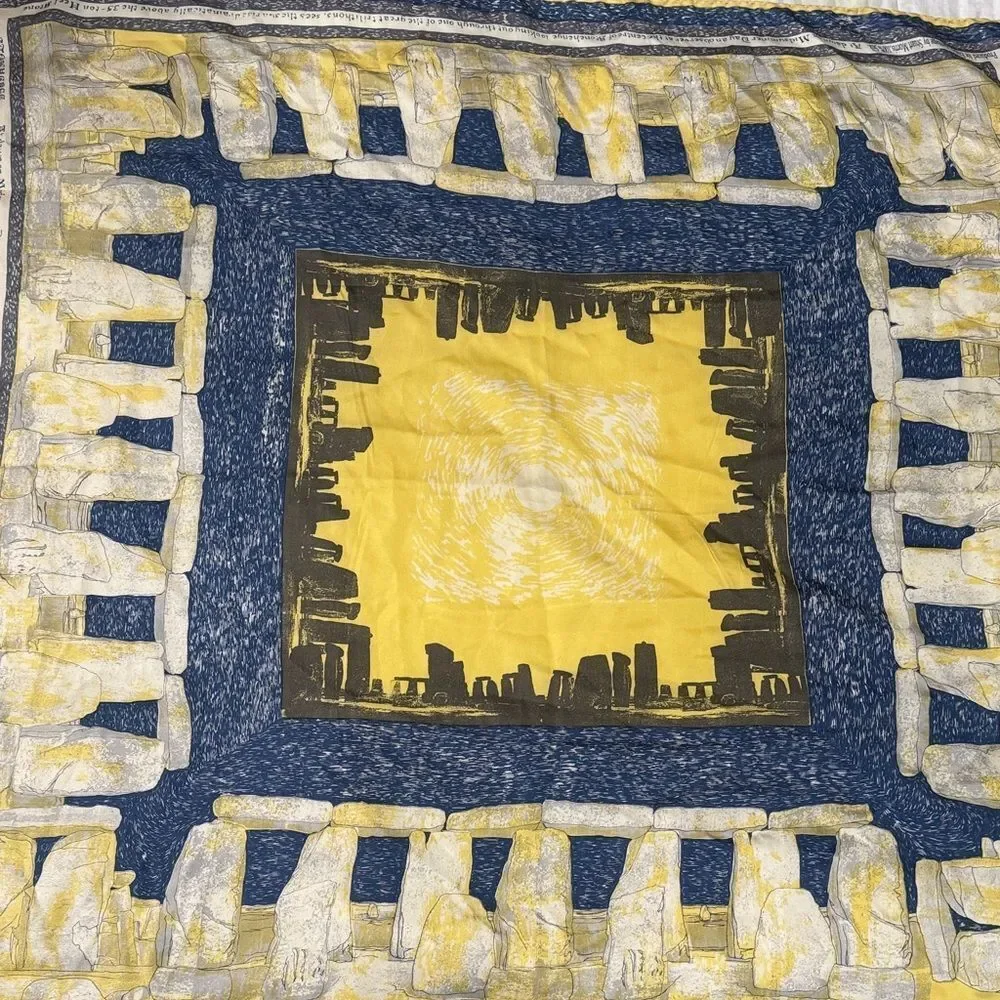 Vintage English Heritage Stonehenge Silk Scarf – Stuart Morris / Laura Craig